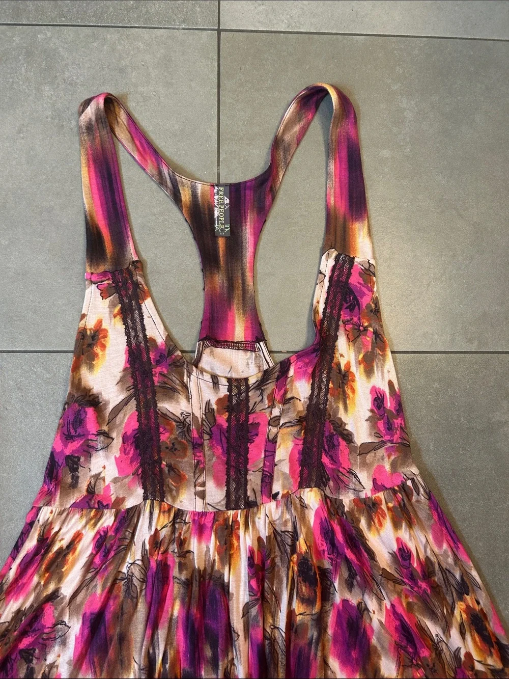 Free People Printed Racer Back Tunic